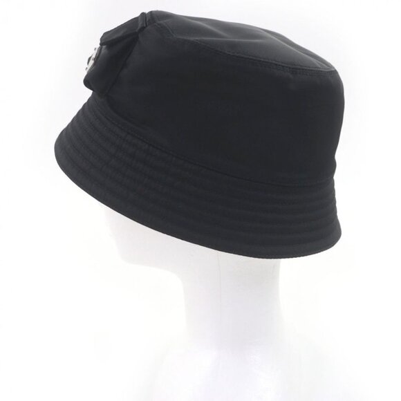 Prada 2 Hc350 re-nylon Triangle Logo Triangle Plate Bucket Hat Black main image 7